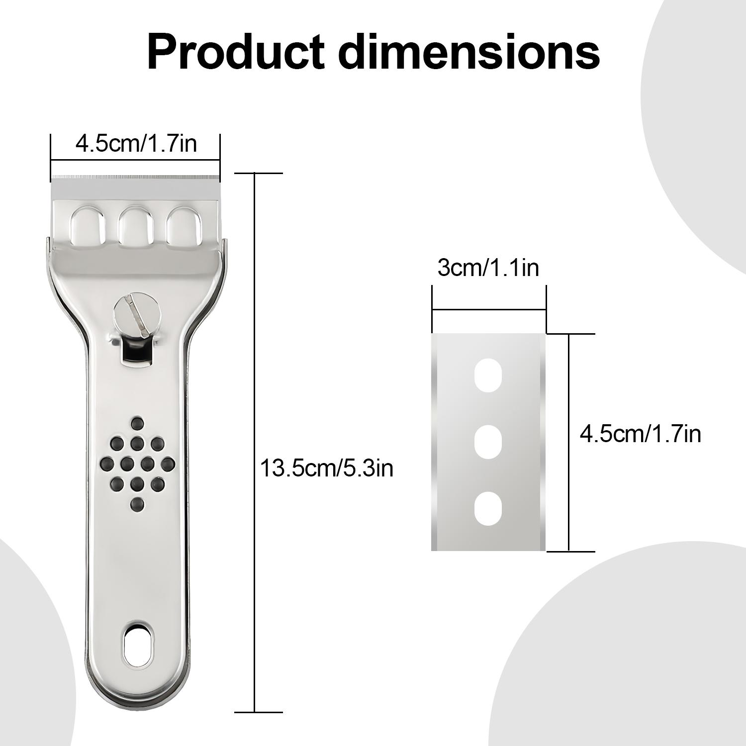 Razor Blade Scraper Tool, for Glass Ceramic and Induction Cooktops Glass Cooktop Stove Scraper with 5PCS Replacement Accessories for Glass Clean,Paint,Old Label,Decal Sticker,Adhesive Remover
