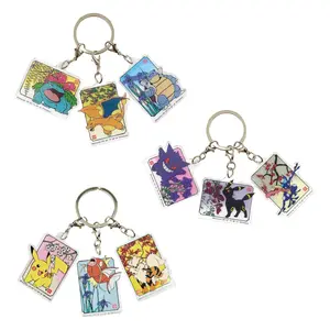 Acrylic Pokémon Keychain Set: Japanese Pattern (Styles Vary)