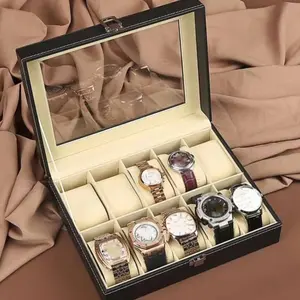 Leather Watch Storage Box, Watch Holder, Large Capacity Home Use, Suitable for Men and Women, Mechanical and Electronic Watches, Organize Your Timepieces