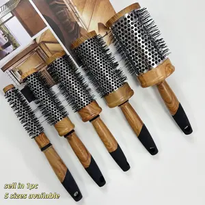 1PC Professional Round Comb Hair Brush Styler, Detangling, Curling, and Blow Drying Comb for Smooth, Silky Hair, Easy to Use, Heat Resistant, Gentle on Hair, Ideal for Salon/Home Use, All Hair Types, Anti-Static, Birthday/Festive Gift, 5 Sizes Available