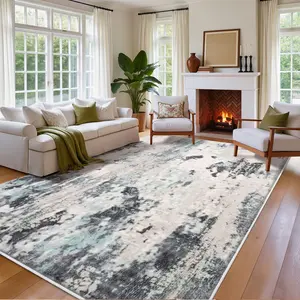 Minimalist Soft Bedroom Living Room Bedside Door Abstract Area Rugs Low Pile Rug, Washable Indoor Home Decorative Area Rug Carpet, Christmas Valentine's Day Gift