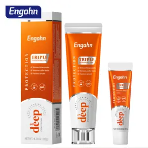 Whitening toothpaste to remove stains - long-term whitening without yellowing, flavor is honeysuckle and gardenia (purple variant), top note is gardenia, holly, middle note is jasmine, mint, base note is green mint oral care push