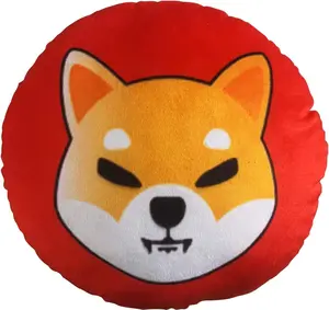 Shiba Inu Pillow - Round Stuffed Plush Crypto Pillow by BlockCraft.Shop SHIB Plush Pillow