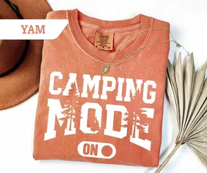 Comfort Colors®Camping Mode Shirt, Camping Lover T shirt, Camp Time Tee, Camp Lover Gift, Nature Lover Gift, Hiking Lover Shirt, Camping tee