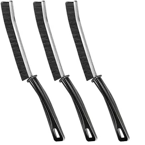 3-Piece Multi-Functional Heavy-Duty Gap Brush Set with Handle, Ideal for Home Kitchen Bathroom Tile Gap Cleaning Tools, Brushes for Tile Cleaning