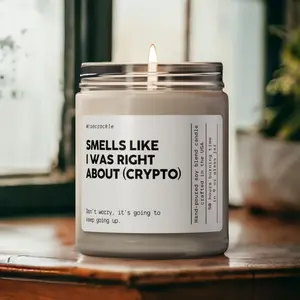 Bitcoin Gifts, Funny Crypto Gifts, Crypto Art, Crypto Candle, Gift For Trader, Cryptocurrency Gifts For Him