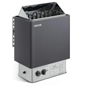 VEVOR Sauna Heater, 6KW 220V Electric Sauna Stove, Steam Bath Sauna Heater with Built-In Controls, 3h Timer and Adjustable Temp for Max. 176-318 Cubic Feet, Home Hotel Spa Shower Use