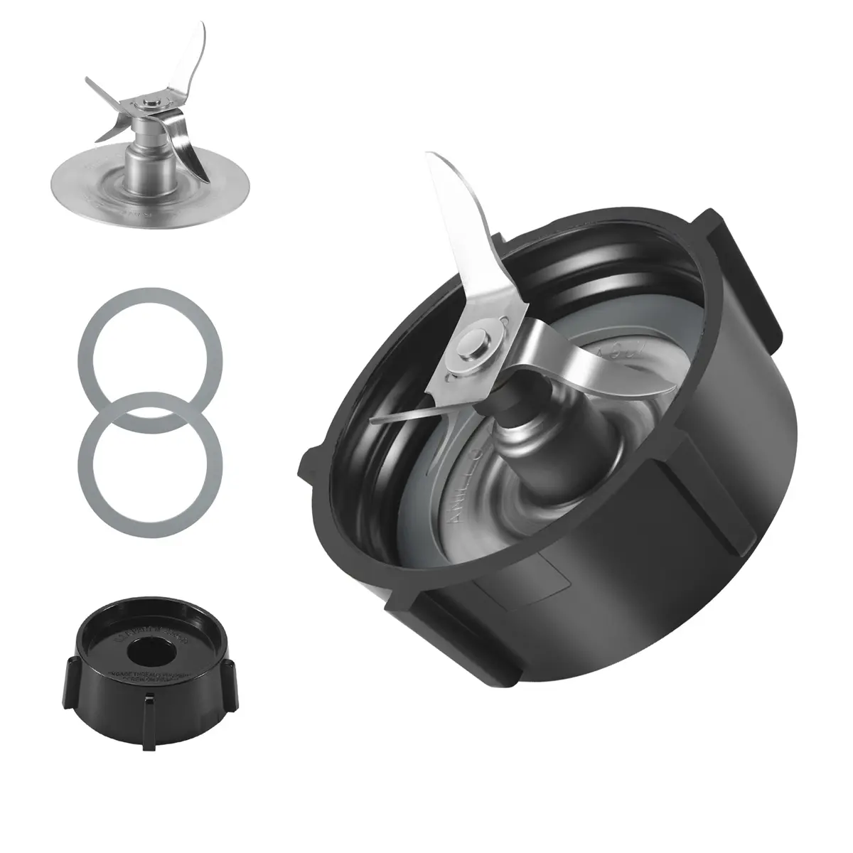 Replacement Parts for Oster Osterizer Blender, 4 Point Fusion Blades Assembly with 2 Piece Rubber Seal Gasket 4961 Durable