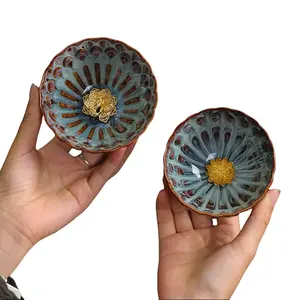 Kiln-fired ceramic milk tea cups, ianzhan kung fu tea cups, home use master cups