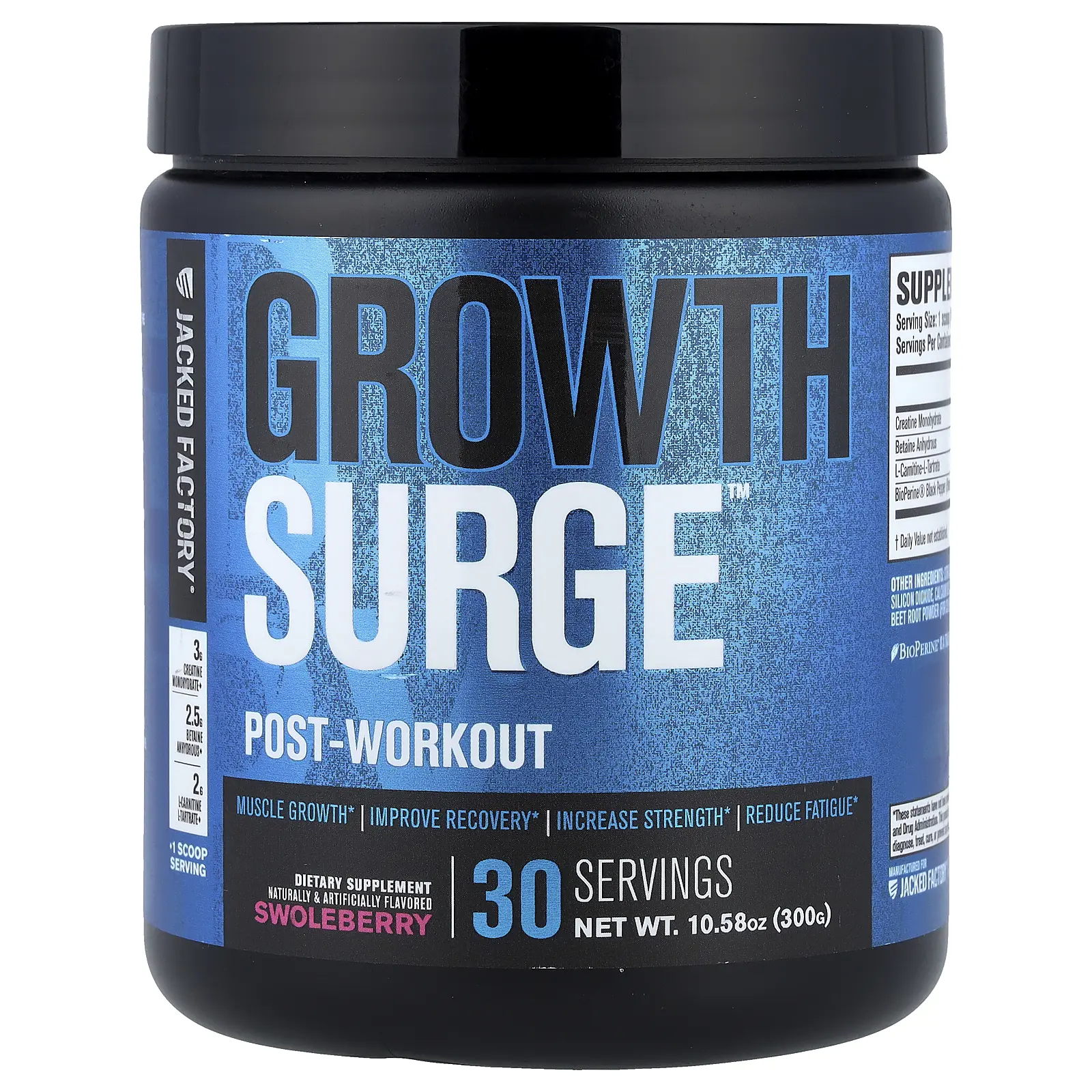 Jacked Factory Growth Surge™, Post-Workout, Swoleberry, 10.58 oz (300 g)