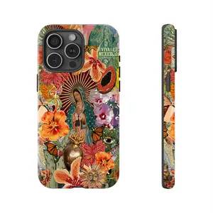 Virgin Mary Pattern Phone Case , Shockproof Rugged Cover Dual Layer Soft TPU Bumper Hard Shell Design for iPhone 17, 15, 14, 13, 12, 11, X and models. It can be given as a holiday gift to friends or family.