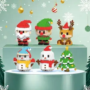 Santa Claus Design Building Decorations,  Snowman & Reindeer Creative Desktop Decoration for Home Office