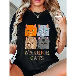 🎉   [Graphic tee] 100% Cotton WARRIOR CATS TEES Warrior Cats Graphic Tee Lovers T-Shirt