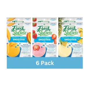Concord Foods Summer Smoothie Mix Variety Pack – Tropical Mango, Tropical Pineapple & Strawberry – Easy Fresh Fruit Smoothies, No Artificial Ingredients, 2 oz Pouches (6 Pack)