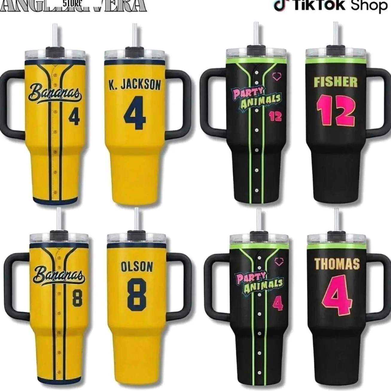 KJ Baseball Tumbler, Fisher Baseball Tumbler, Olson Baseball Tumbler, Thomas Baseball Tumbler   For Banana Fan, Baseball Gift, Sport Merch, Travel Cup