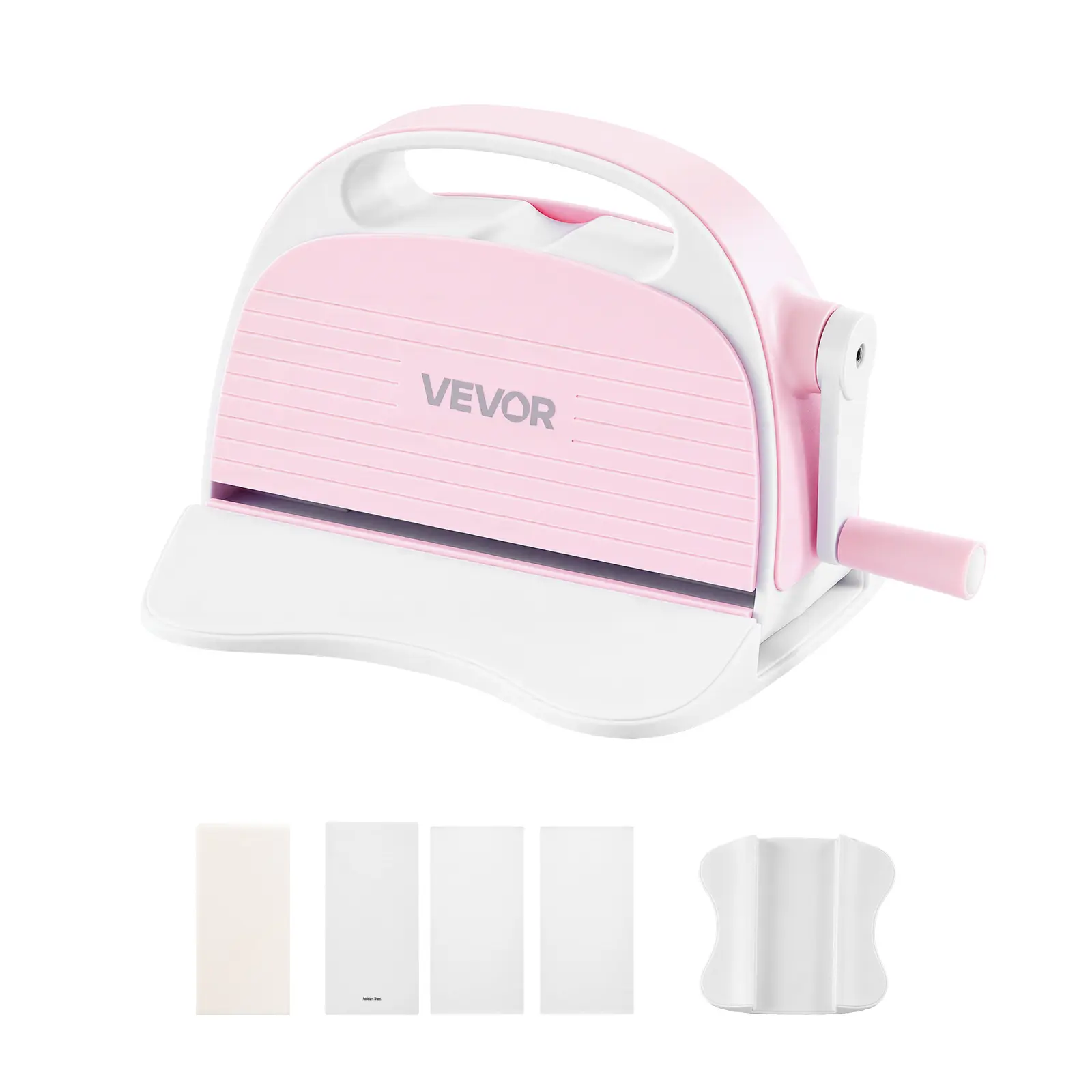 VEVOR Manual Die Cutting and Embossing Machine, 3" Opening, Portable Die Cut Machine with Cutting Plates, Ergonomic Handle, Easy to Store, for Arts and Crafts, Scrapbooking, Card Making, Crafting