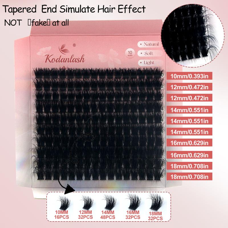 DIY Eyelash Extension Kit 120D/100D/80D Fluffy Cluster Lashes 0.07mm Ultra-Fine Natural Voluminous Lashes with Bond and Seal ，Lahes Glue, Tweezers,Lasshes Remover（9-16mm Multi-Length, Reusable, Beginner-Friendly）Home Use/Party/Daily Makeup Must-Have
