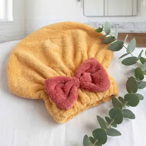 Japanese-Style Hair Drying Cap for Women, Soft Coral Fleece, Quick Drying, Protects From Heat Damage, Comfortable Fit, Ideal for Long Hair