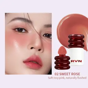 Creamy blendable water-glow Korean style blush stick, ultra-smooth liquid blush, naturally brightens skin tone, silky and soft texture, pure and seductive dewy skin