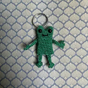 Crochet Frog Keychain