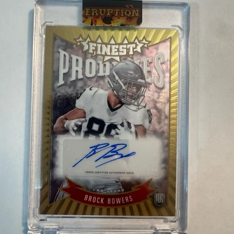 2024 Topps Finest Brock Bowers Prodigies Autographed Rookie Trading Card