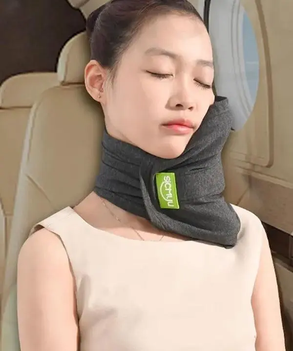 Ergonomic Breathable Cervical Shape Neck Rest Cushion - Orthopedic Travel Neck Support Accessory with Machine Washable Magnetic Fabric Cover, Pain Relief, Home Supply Gift for Airplanes,Cars