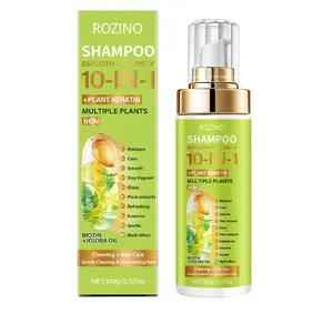 Rozino Smooth & Glossy 10-in-1 Shampoo with Keratin Biotin & Jojoba Oil for Hydrated & Nourished Hair 100g