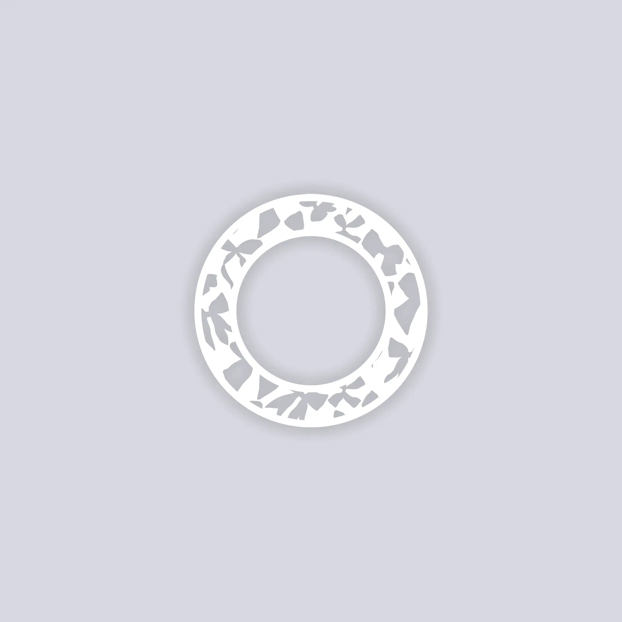 Bows Circle Rim Clay Stencil