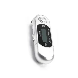 Digital Plastic Mini MP3 Player - USB 2.0 Small Flash Drive, Lossless Sound, Multilanguage LCD Display, 3.5mm Jack, Automatic Shutdown Audio Device
