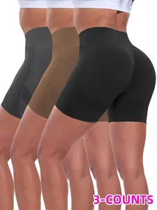Women's High Waist Sports Shorts, Breathable Comfortable Skinny Shorts, Ladies Sportswear for Gym Workout Running
