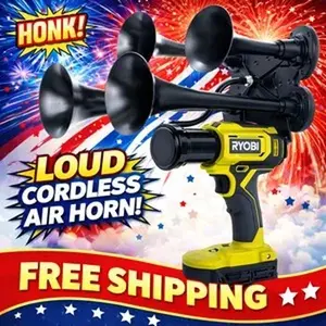 GatorBlast For Ryobi 18V Battery Drill Train Impact 4 Horn Quad Air Trumpets