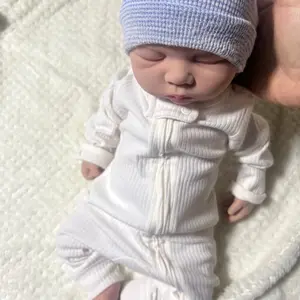 Lifelike Silicone Baby Doll with Open Mouth for Pacifier - 19 inches long