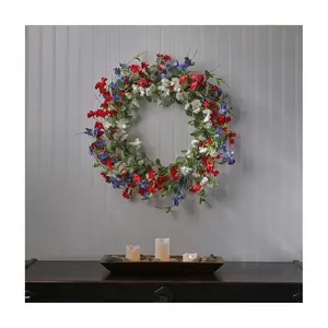 24"Mini Garden Blossom Wreath by Valerie