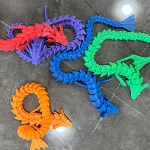 Articulated Sea Serpent Dragon Model Toy, 45cm Length, Home Decor, Figurine, Statue