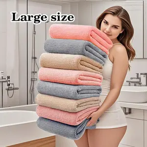 Oversized Pineapple Check Bath Towel, 1 Count Soft Quick Drying Absorbent Comfortable Household Towel, Bathroom Supplies for Home Hotel Salon