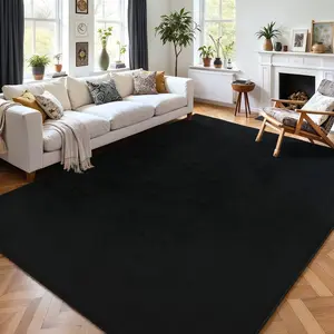 7x10 Feet Modern Shag Area Rug for Living Room, Washable Rugs for Bedroom, Indoor Floor Carpet Rugs, Plush Memory Foam Bedside for Kids Girls Teens Room Low Pile Rug Decor, Black, white, Grey, Blue, Green,Pink,4x6,5x7,5x8,6x9,7x10 Feet