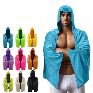 Outdoor sports cold sunscreen cloak plus quick-drying hooded beach bath towel absorbent sunshade shawl cold towel