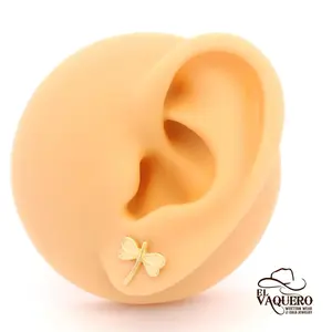 14K Gold Dragonfly Stud Earrings