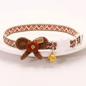 Cat Bell,Cute and Versatile Adjustable Durable with Bells Pet Collars Necklaces Positioning Pets Cats Dogs Party Photos Props