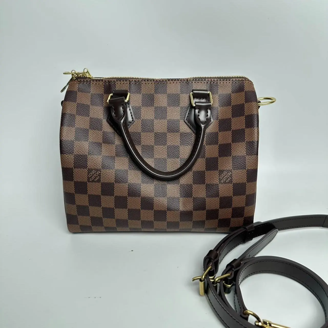 Pre-owned Louis Vuitton canvas Tote Bags Speedy25 Damier Ebene 【Senza 1】