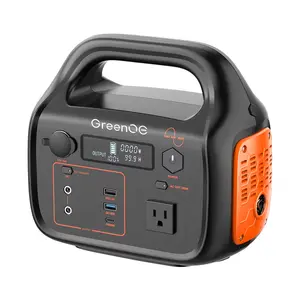 Portable Power Station 300W 299Wh Solar Powered Generator with LED 7 Ports 120V Pure Sine Wave AC Outlet USB-C Camping Power Bank for Outdoors Travel Hunting Home Lithium Battery Backup