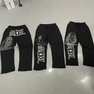 Black S-dL Sweatpants Hip Hop Loose Pants For Outdoor Wear Daily Wear Gift For Him Her 5% Spandex 95% Polyester Comfort Style