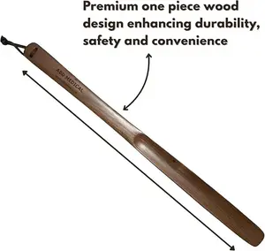 ABD Medical Extra Long Handle Wooden Shoehorn – 29.5” & 19.7” Set, Durable Wood Shoe Horn for Seniors, Men & Women – Smooth Finish, Long Handle for Easy Shoe Wearing Without Bending