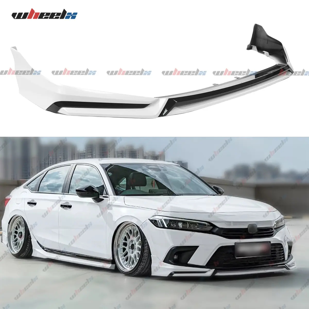 2022-2024 Yofer V3 Front Bumper Lip Spoiler Kit with Grille Emblem, for ...