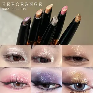 HERORANGE Clear and glitter diamond fluorescent eyeliner pen Lying silkworm pen eye shadow stick glitter high gloss pen 6 colors optional waterproof and sweat resistant suitable for party festival show makeup, Cosmetic