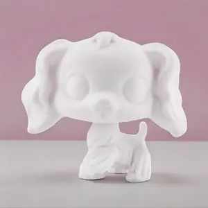 Custom White Blank Bases Action Figures Set - 027 Cocker Spaniel Dog Animal #748#1209#716#156#575#1716#1693, DIY Mini Pet Toy Accessories Supplies for Doll Making
