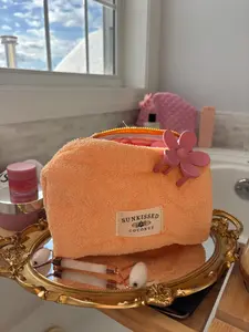 Orange Y2K Handmade Travel Pouch Orange Y2K Handmade Travel Pouch