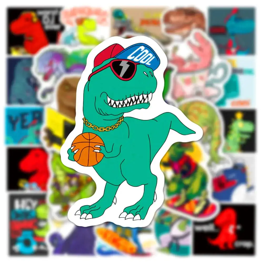 Dinosaur Stickers Waterbottle Stickers Pack Waterproof Vinyl Stickers Decals for Laptop Skateboard Computer Hydroflask Phone Bike Stickers for Kids Boys 100 Pcs