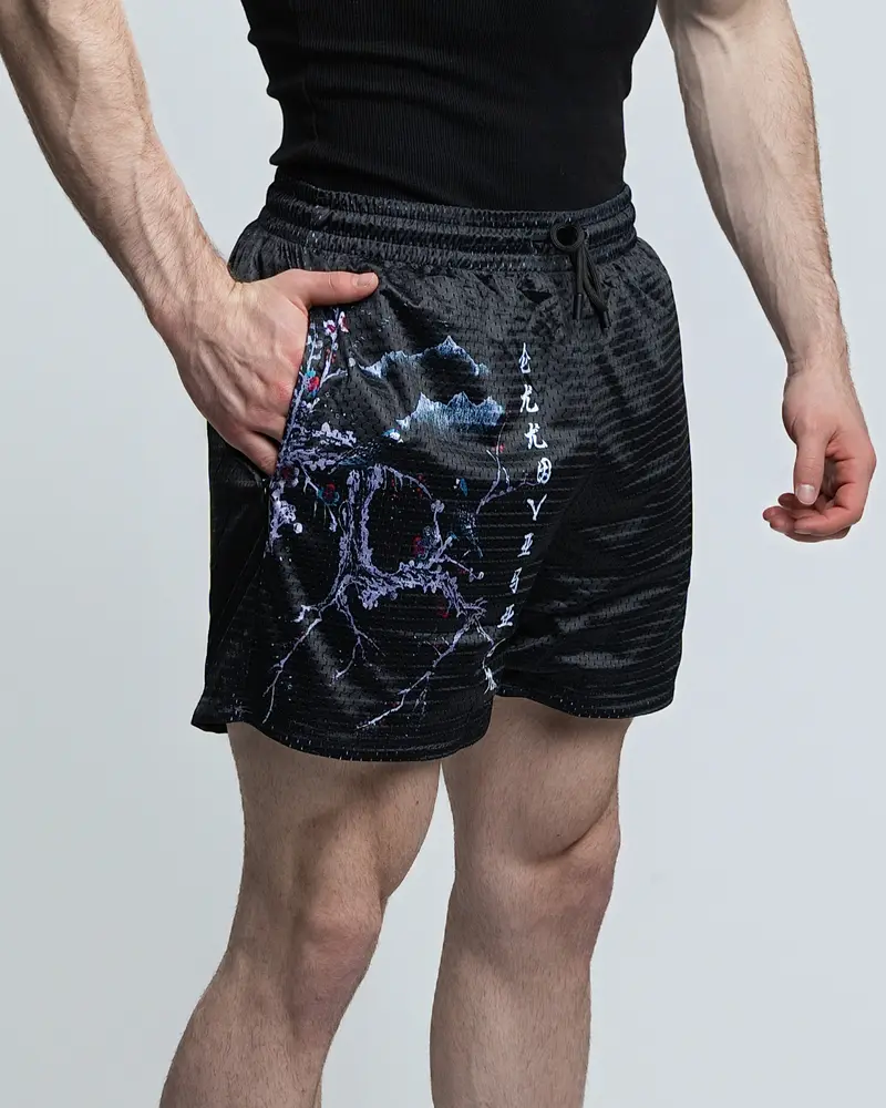 EKKO REBIRTH Double Layer Mesh Short | 4" Inseam | Zipper Pockets