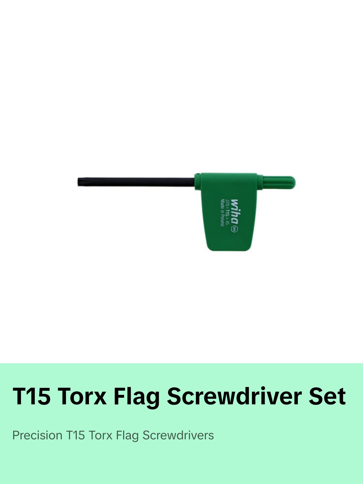 Wiha Tools 37061 Torx Flag Handle Screwdriver T15 - 10 Pack